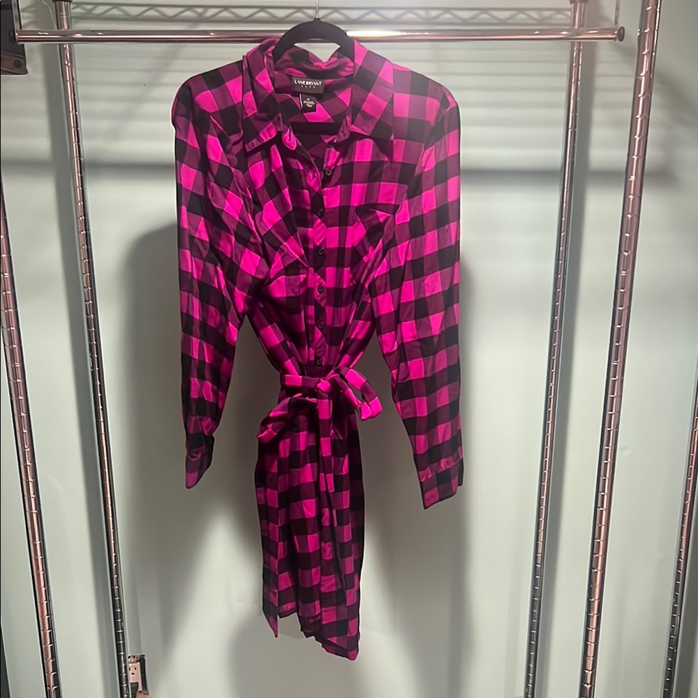 Pink and Black Checkered Dress